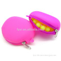 Popular colorful mini silicone coin bag with zipper